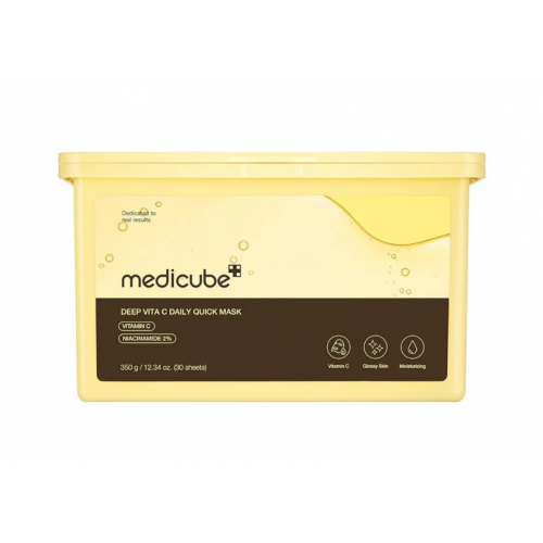 Medicube Deep Vita C Daily Quick Mask Greito poveikio skaistinamųjų kaukių rinkinys su vitaminu C