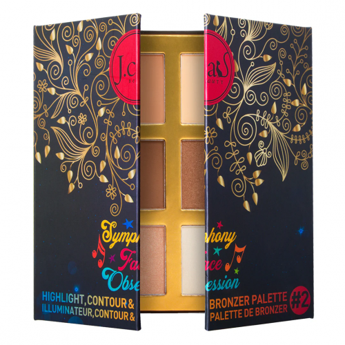 J.Cat Beauty Symphony Face Obsession Highlight, Contour & Bronzer Palette Kontūravimo paletė
