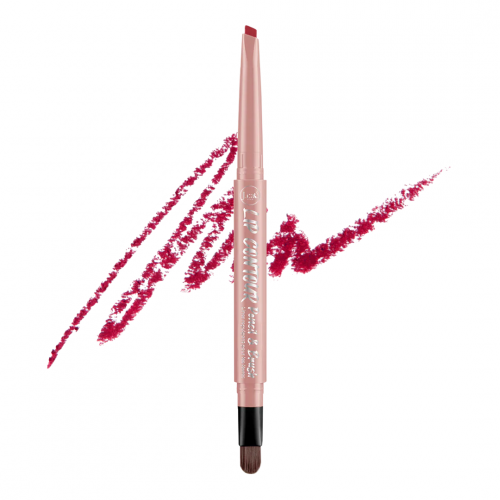 J.Cat Beauty Lip Contour Pencil & Brush Lūpų kontūro pieštukas su šepetėliu