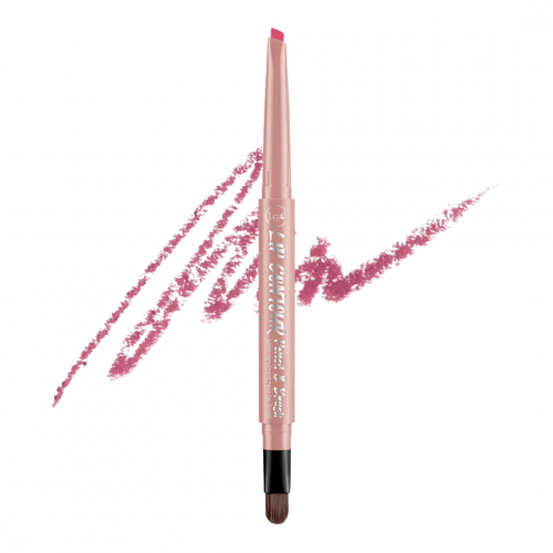 J.Cat Beauty Lip Contour Pencil & Brush Lūpų kontūro pieštukas su šepetėliu