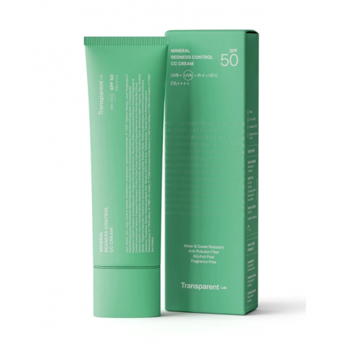 Transparent Lab Mineral Redness Control CC Cream Tonuojantis kremas su SPF50