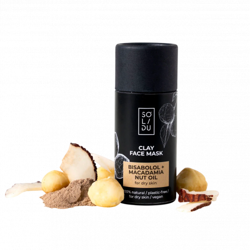 SOLIDU Clay Face Mask Molio kaukė sausai veido odai