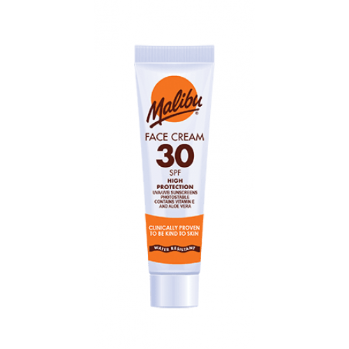 Malibu Face Sunscreen Cream SPF30 Sejas krēms ar saules aizsardzību