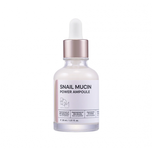 BOM Snail Mucin Power Ampoule Koncentruota sraigių mucino ampulė veidui
