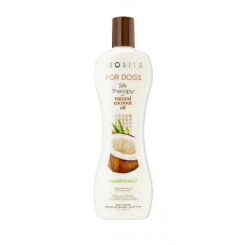 Biosilk For Dogs Coconut Oil Conditioner Kondicionierius šunims su kokosų aliejumi ir šilko proteinais
