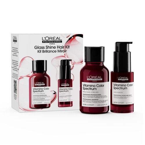 L'Oréal Professionnel Vitamino Color Spectrum Glass Shine Kit Šampūno ir serumo rinkinys