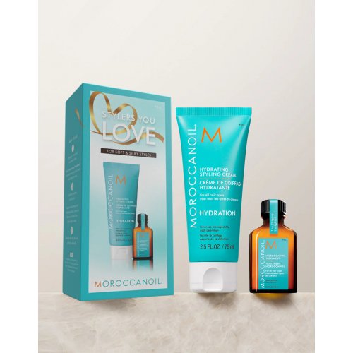 Moroccanoil Stylers You Love: For Soft & Silky Styles Riboto leidimo drėkinamasis formavimo rinkinys