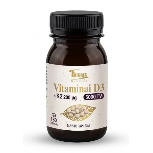 Futures Nutrition Vitamin D3 + K2 5000 TV Maisto papildas