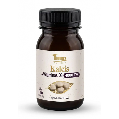Futures Nutrition Calcium + Vitamin D3 4,000 IU Maisto papildas kalcis + vitaminas D3