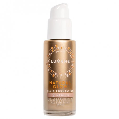 Lumene Natural Glow Fluid Foundation Lengvos tekstūros makiažo pagrindas