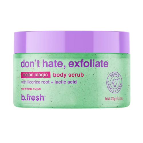 b.fresh Don't Hate, Exfoliate Melon Magic Body Scrub Melionų aromato kūno šveitiklis