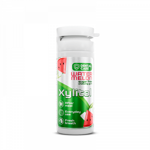 Dental Care Xylitol Watermelon Xylitol Chewing Gum Becukrė kramtomoji guma su ksilitoliu