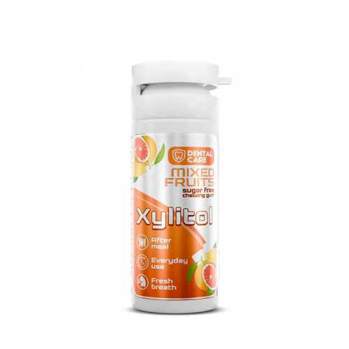 Dental Care Xylitol Mixed Fruits Xylitol Chewing Gum Becukrė kramtomoji guma su ksilitoliu