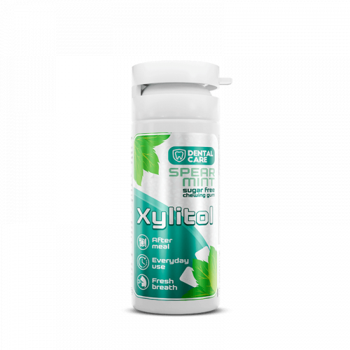 Dental Care Xylitol Spearmint Xylitol Chewing Gum Becukrė kramtomoji guma su ksilitoliu