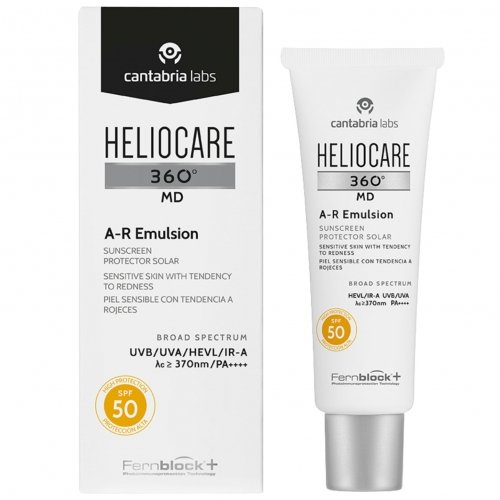 Heliocare 360 MD Anti-Redness Emulsion SPF50+ Apsauginė veido emulsija nuo paraudimo