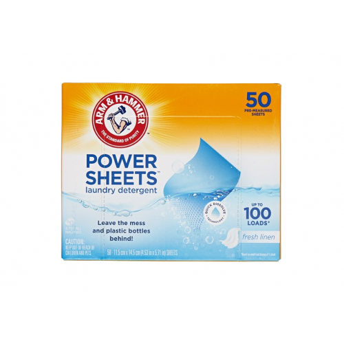 Arm&Hammer Power Sheets Laundry Detergent Patogūs ir lengvai naudojami skalbiklio lapeliai