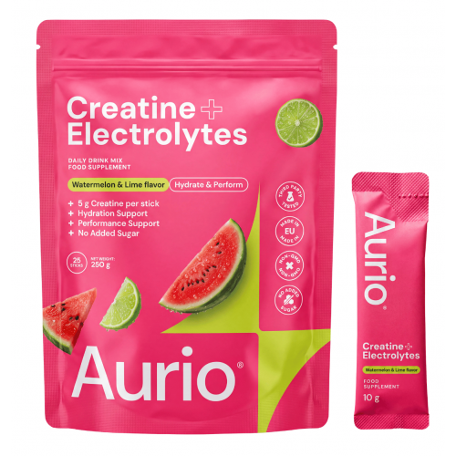 Aurio Food Supplement Creatine + Electrolytes Maisto papildas kreatinas su elektrolitais